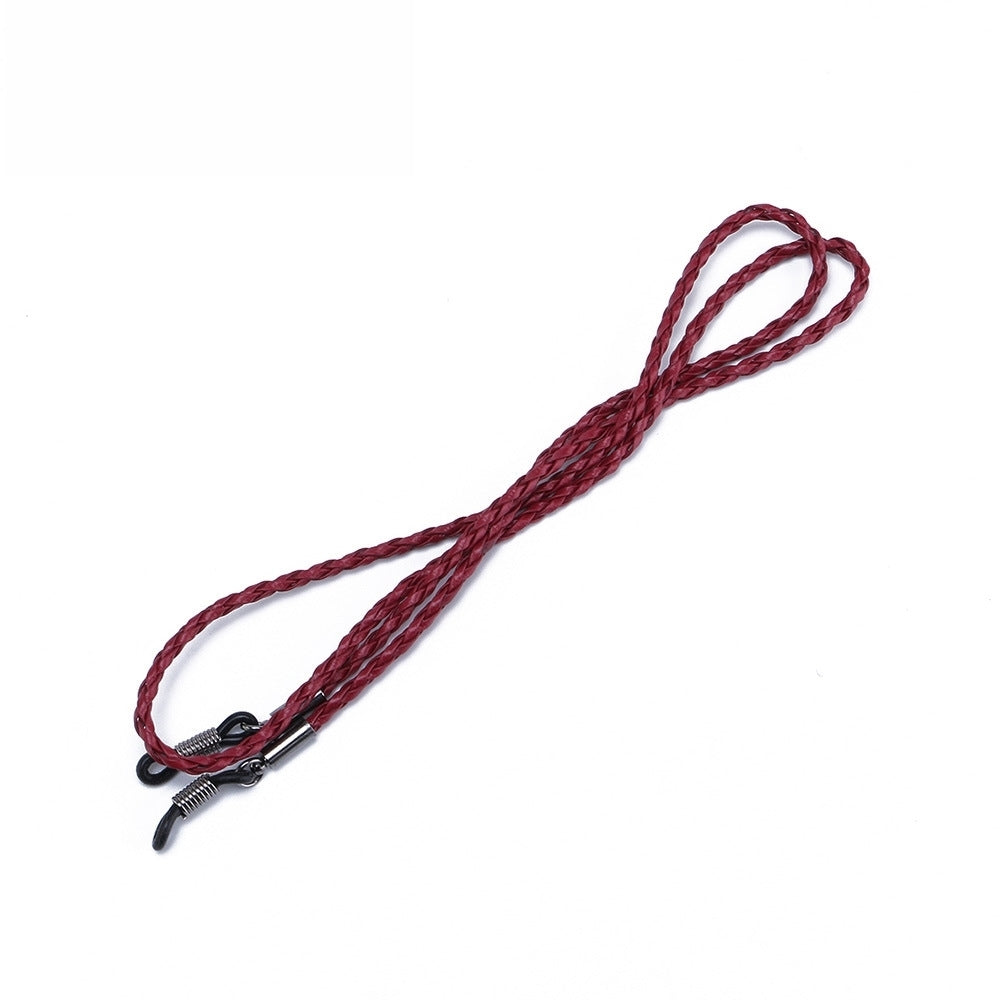 Eyeglass Chain Holders PU Leather Sunglasses Strap Lanyard Cord Necklace Anti-Loose Eyewear Retainer for Sports