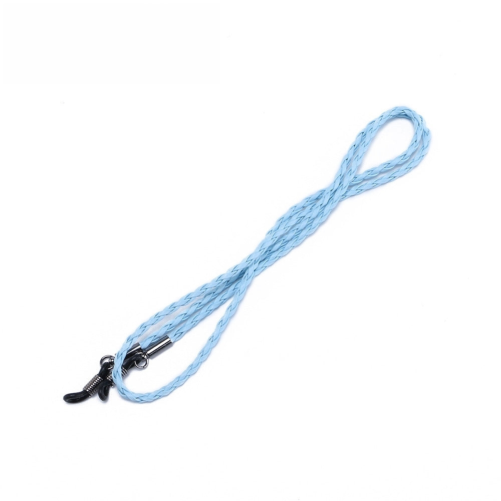 Eyeglass Chain Holders PU Leather Sunglasses Strap Lanyard Cord Necklace Anti-Loose Eyewear Retainer for Sports