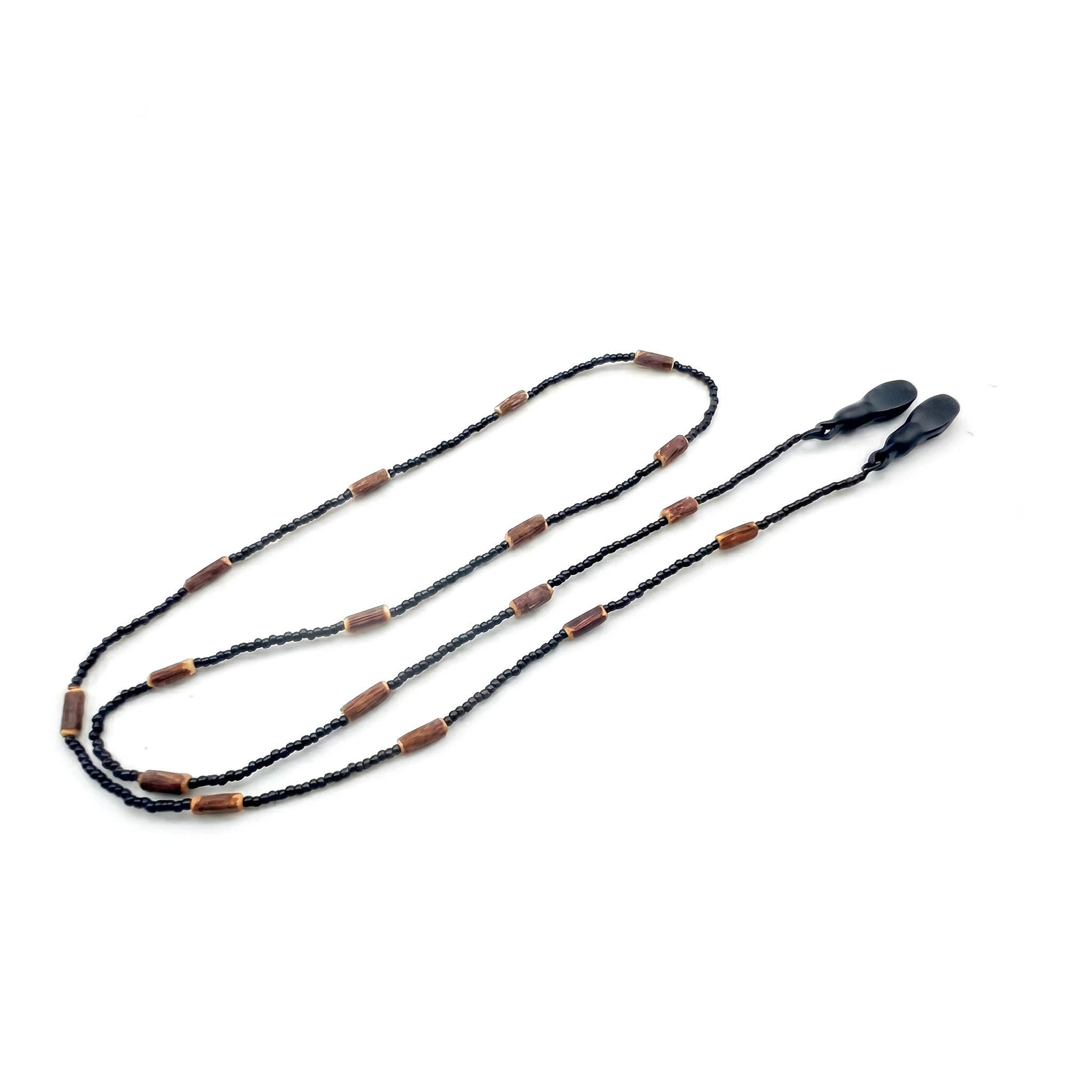Natural Blood Sandalwood Crystal Picture Jasper Beads Glasses Lanyard