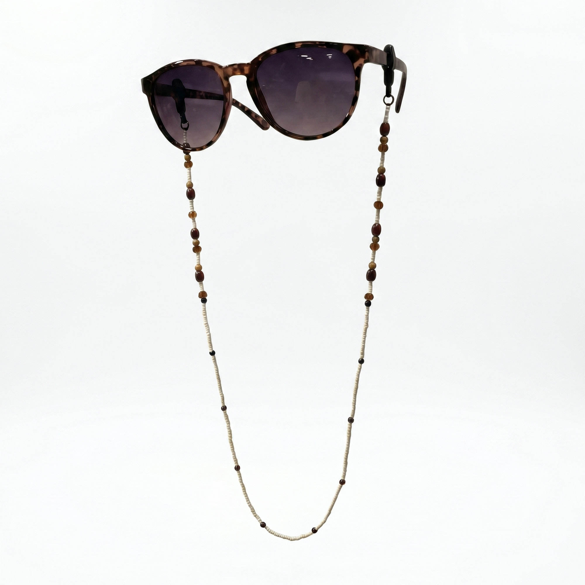 Wood Beaded Sunglasses Strap Natural Crystal Picture Jasper Tiger Eye Glass Bead Glasses Cord