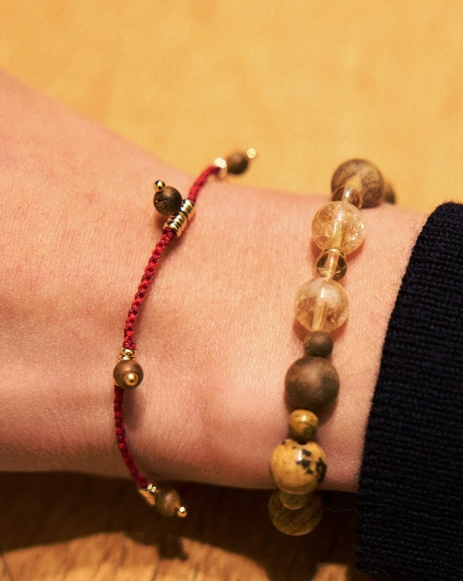 Fragrance, Landscape & Light: 9-Year Yingge Green Qi-Nan · Picture Jasper · Citrine – A Bracelet of Stillness, Grounding, and Radiance