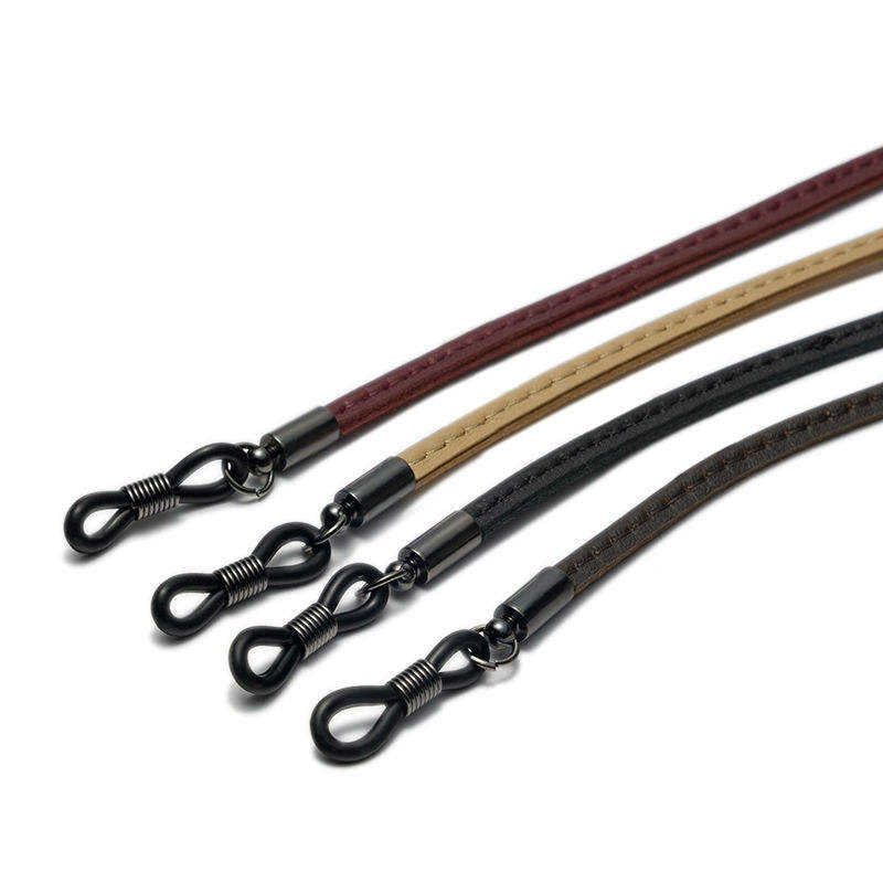 Premium Leather Cashmere Anti-Slip Retainer Adjustable Glasses Strap for Men Women