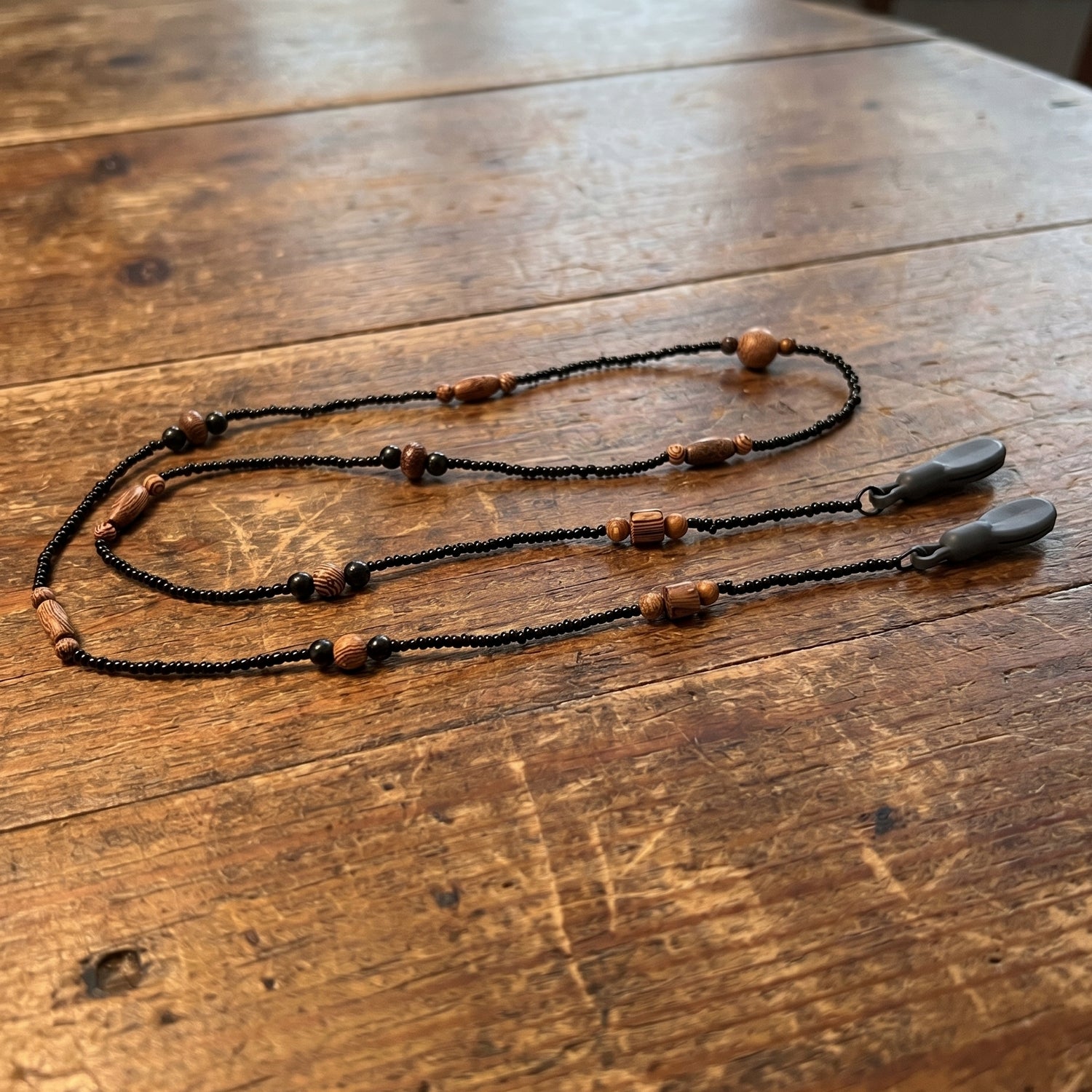 Wood Natural Stone Glass Bead Stainless Steel Eco-Friendly 72cm Eyeglass Chain Fashion Sunglasses Holder Lanyard for Unisex