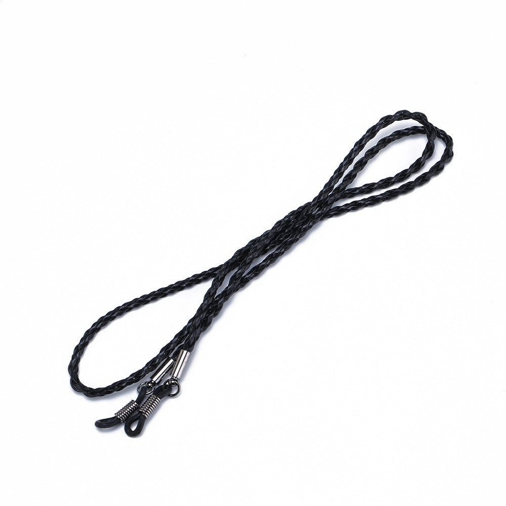 Eyeglass Chain Holders PU Leather Sunglasses Strap Lanyard Cord Necklace Anti-Loose Eyewear Retainer for Sports
