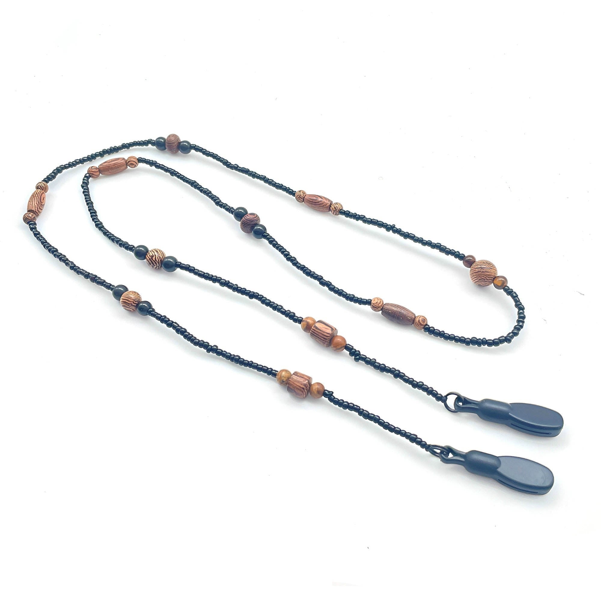 Wood Natural Stone Glass Bead Stainless Steel Eco-Friendly 72cm Eyeglass Chain Fashion Sunglasses Holder Lanyard for Unisex
