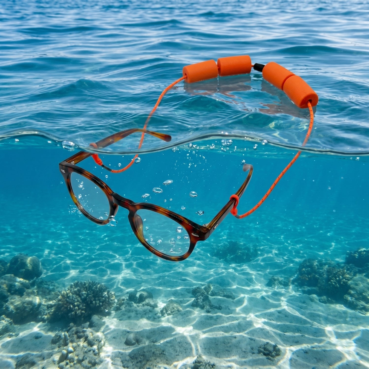 M&K Eco-Friendly Reflective Safety Eye Wear Retainer with Detachable Floating Tubes & Breakaway Buckle