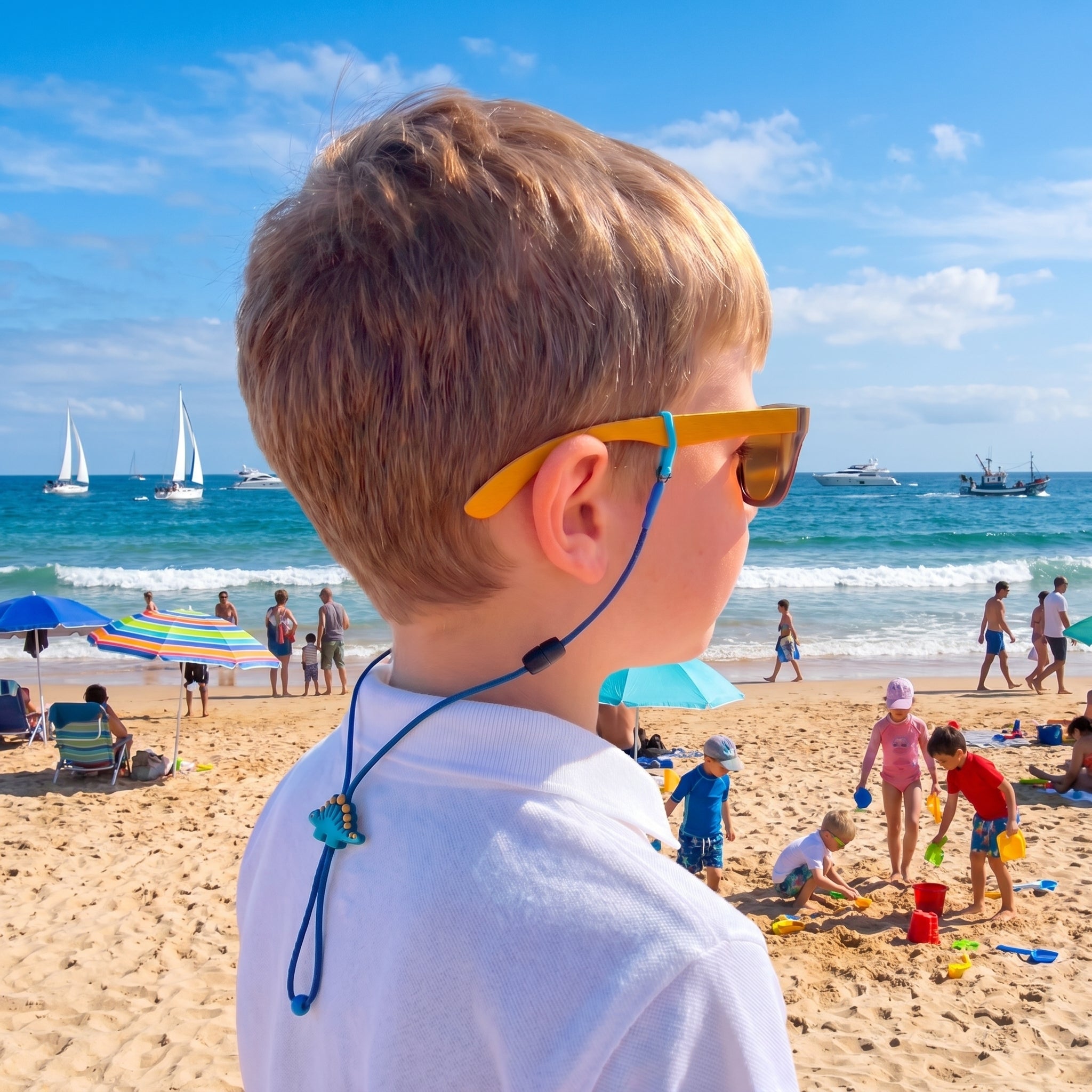 Safe Breakaway Eco-friendly Kids Glasses Strap Adjustable Silicone Eyeglass Holder Anti-Slip for Children