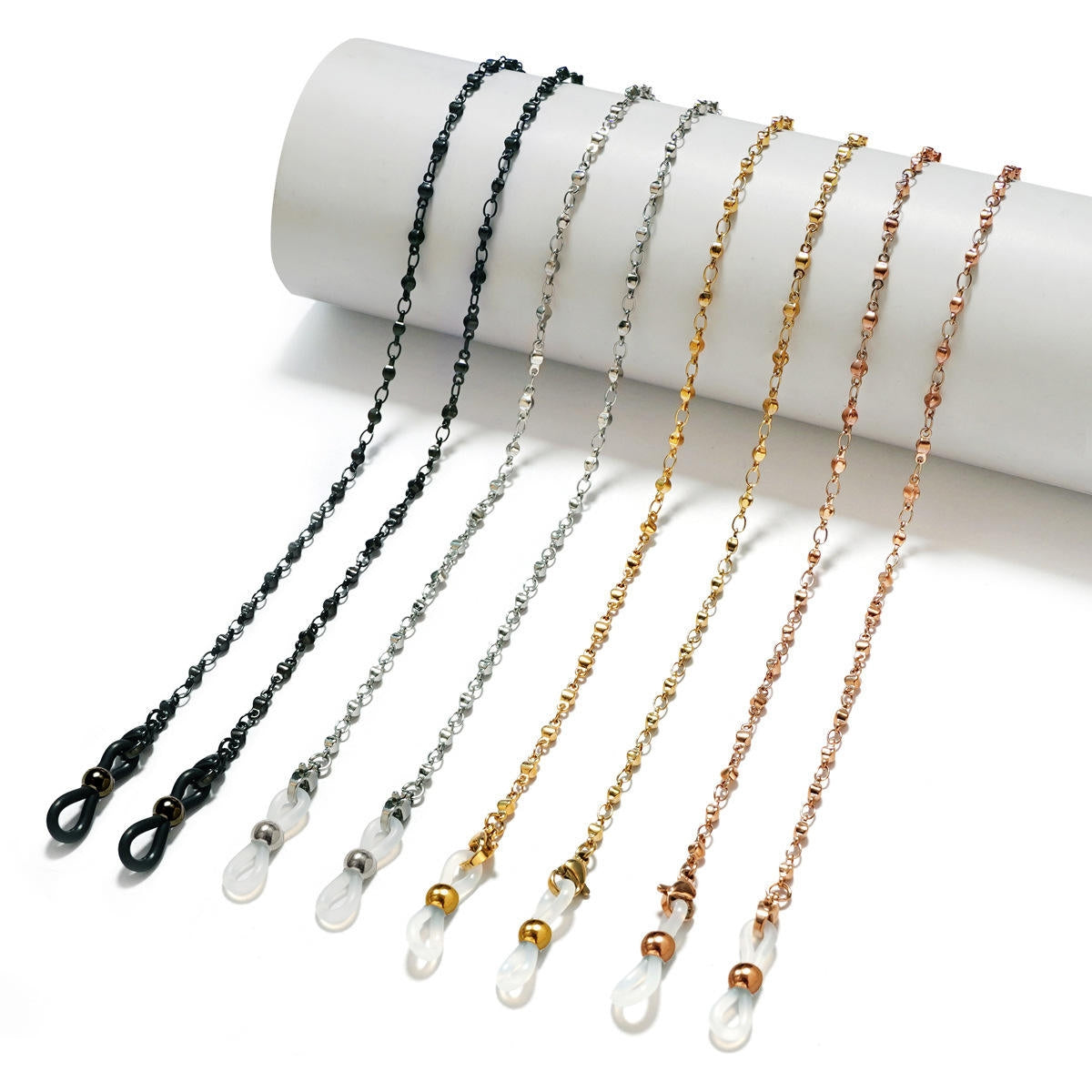 Stainless Steel Eyeglass Sunglasses Necklace 3:1 Link Design Vacuum Plated Anti-Loss Strap