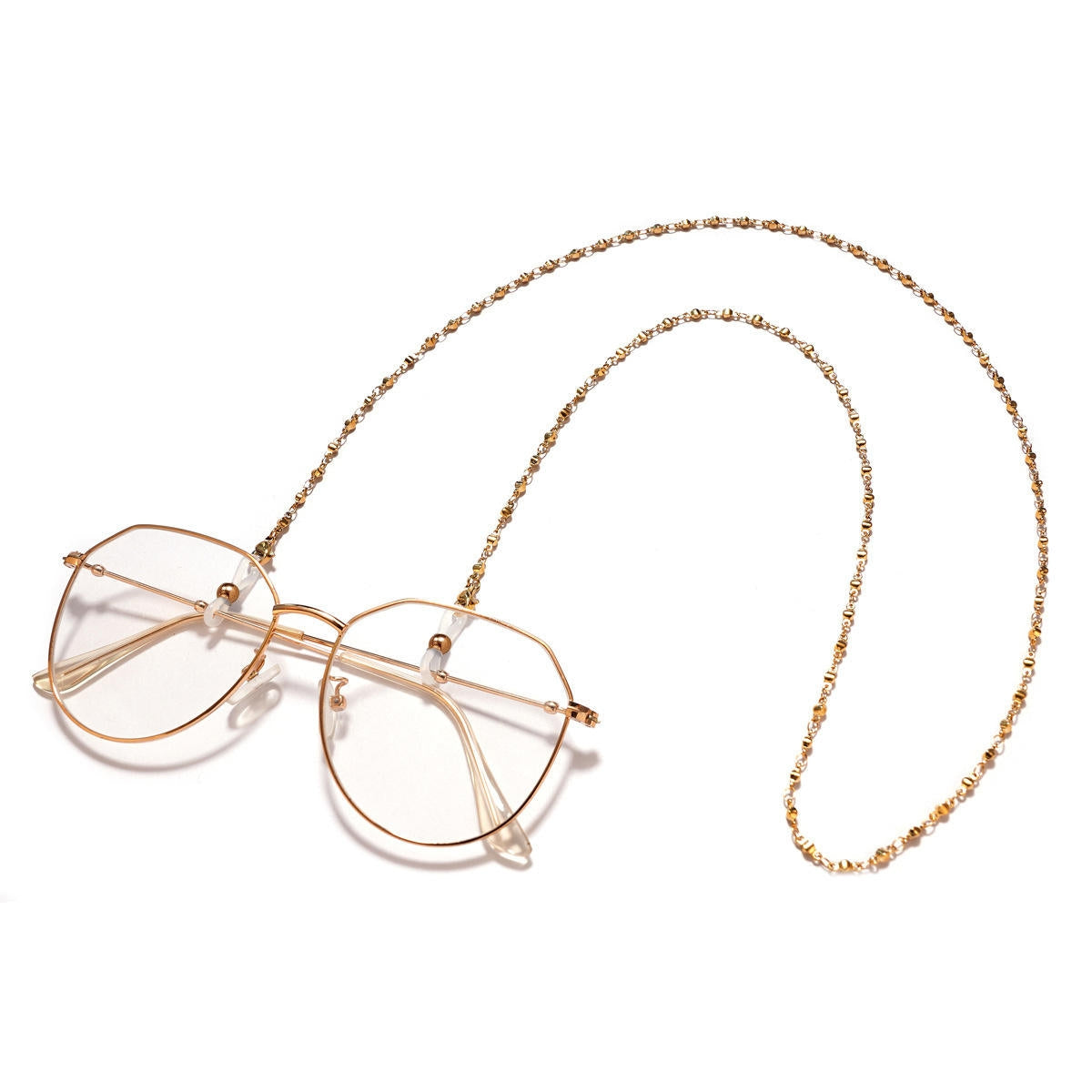 Stainless Steel Eyeglass Sunglasses Necklace 3:1 Link Design Vacuum Plated Anti-Loss Strap